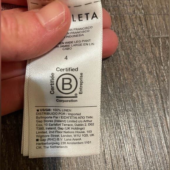 Athleta ‘Cabo’ Linen Pants. Sz 4 (small/medium). Tawny Orchid Rose color - Picture 7 of 10